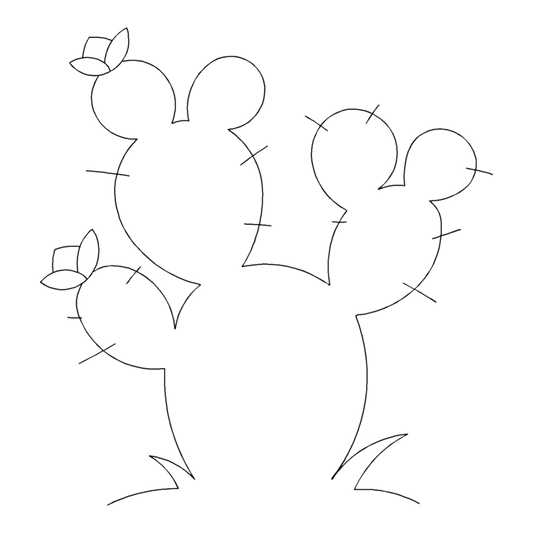 Quilt Stencil - Cactus 203 mm for precise cutting, marking and patchwork
