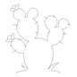 Quilt Stencil - Cactus 203 mm for precise cutting, marking and patchwork