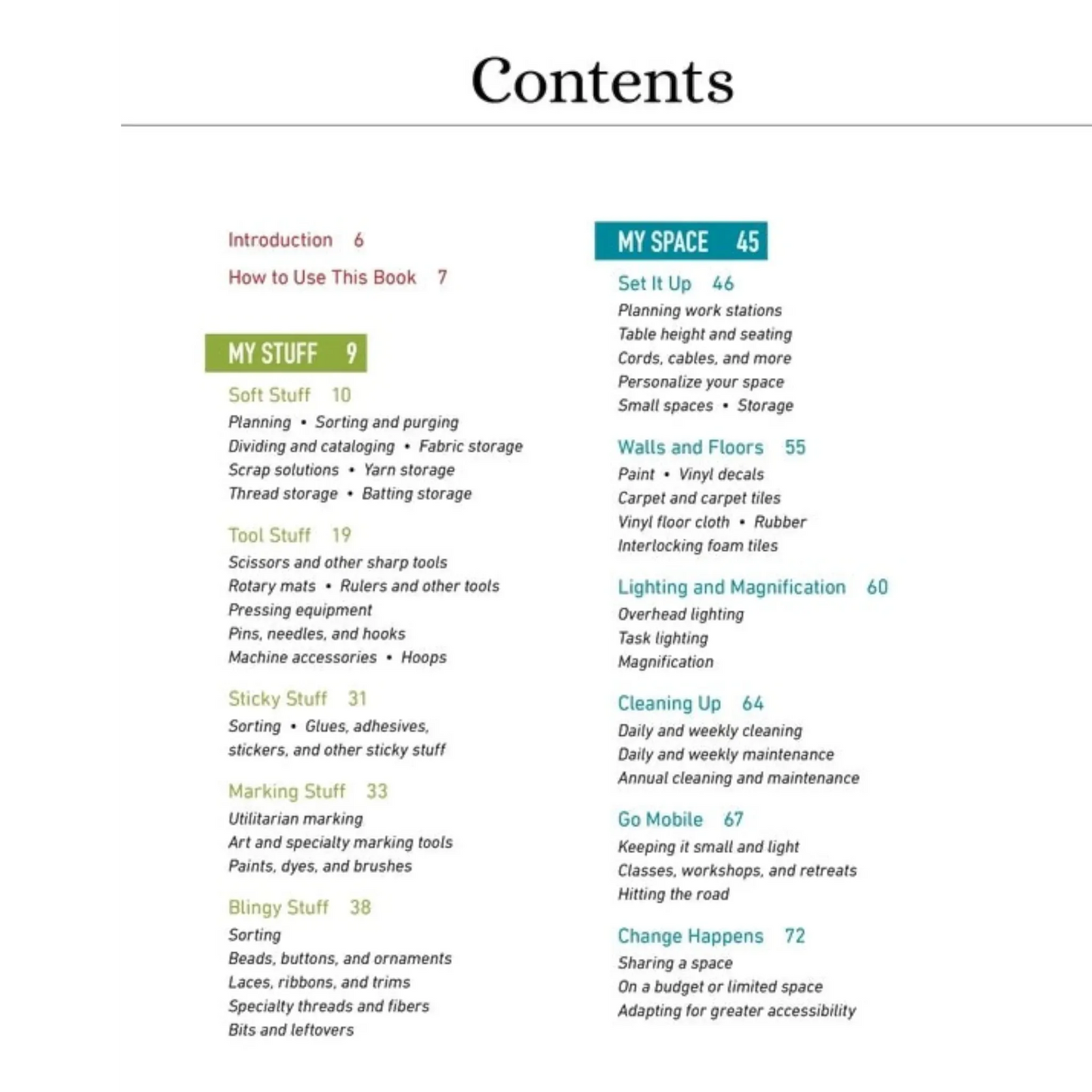 Love Your Creative Space Book , quilting and craft projects