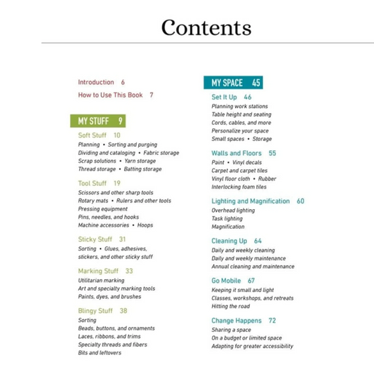 Love Your Creative Space Book , quilting and craft projects