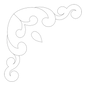 Quilt Stencil Ornamental Corner 2 229 mm for precise cutting, marking and patchwork