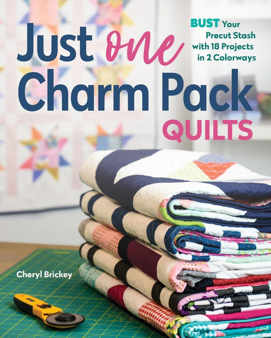 Just One Charm Pack Quilts Book for patchwork, quilting and sewing