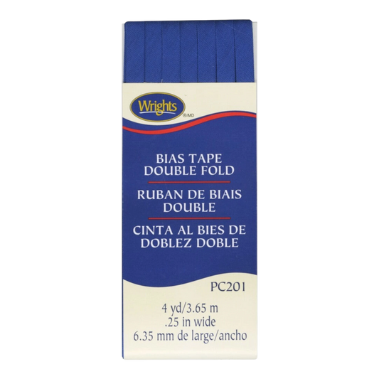Double Fold Bias Tape - Yale Blue , quilting and neat fabric finishing