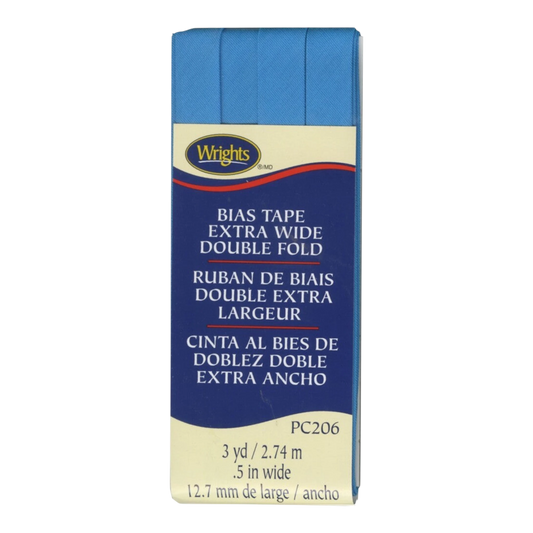 Extra Wide Double Fold Bias Tape - Turquoise , quilting and neat fabric finishing