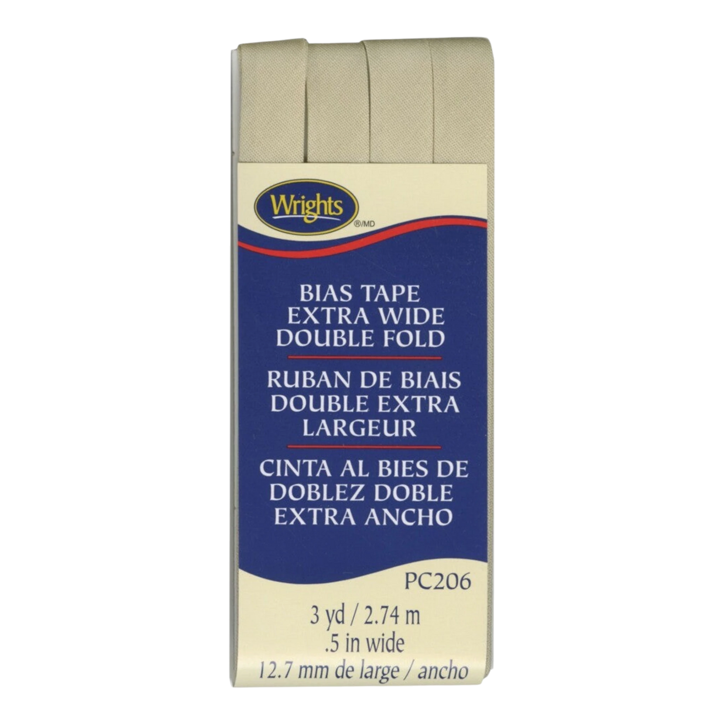 Extra Wide Double Fold Bias Tape - KHAKI , quilting and neat fabric finishing