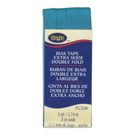Extra Wide Double Fold Bias Tape - Mediterranean , quilting and neat fabric finishing