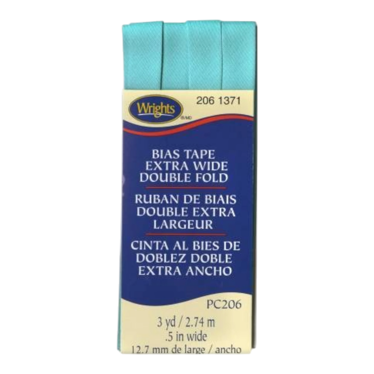 Extra Wide Double Fold Bias Tape - Aquamarine , quilting and neat fabric finishing