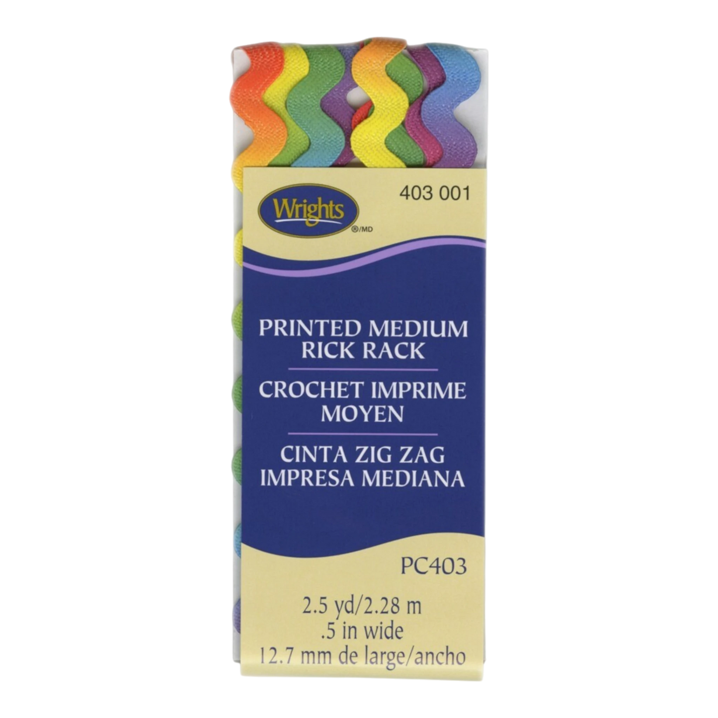 Medium Rick Rack Rainbow Metallic sewing and quilting product