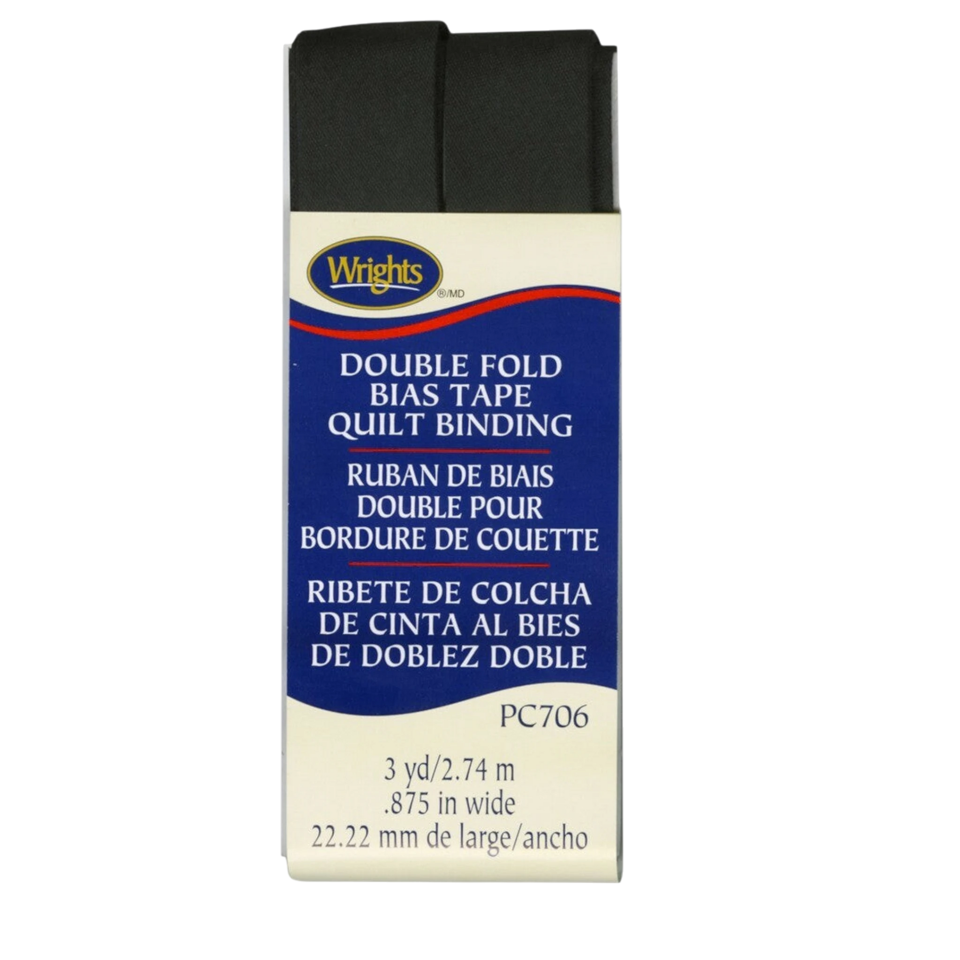 Double Fold QUILT BINDING - Black , quilting and neat fabric finishing