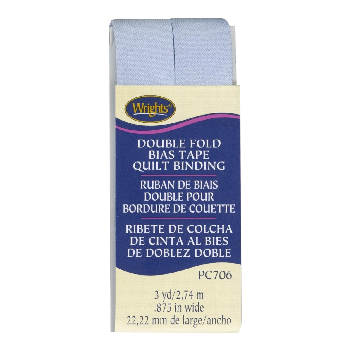 Double Fold Quilt Binding - Light Blue