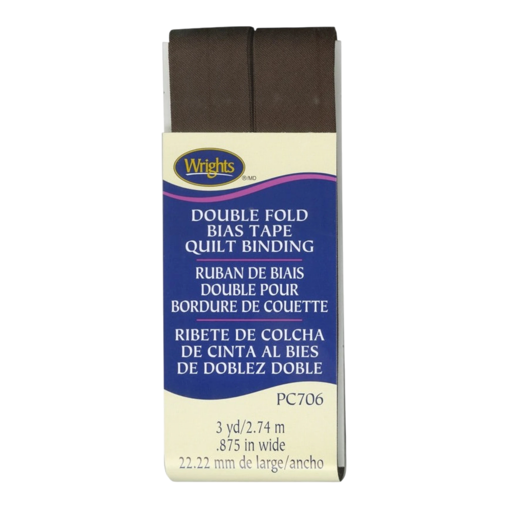 Double Fold Quilt Binding - Seal Brown , quilting and neat fabric finishing