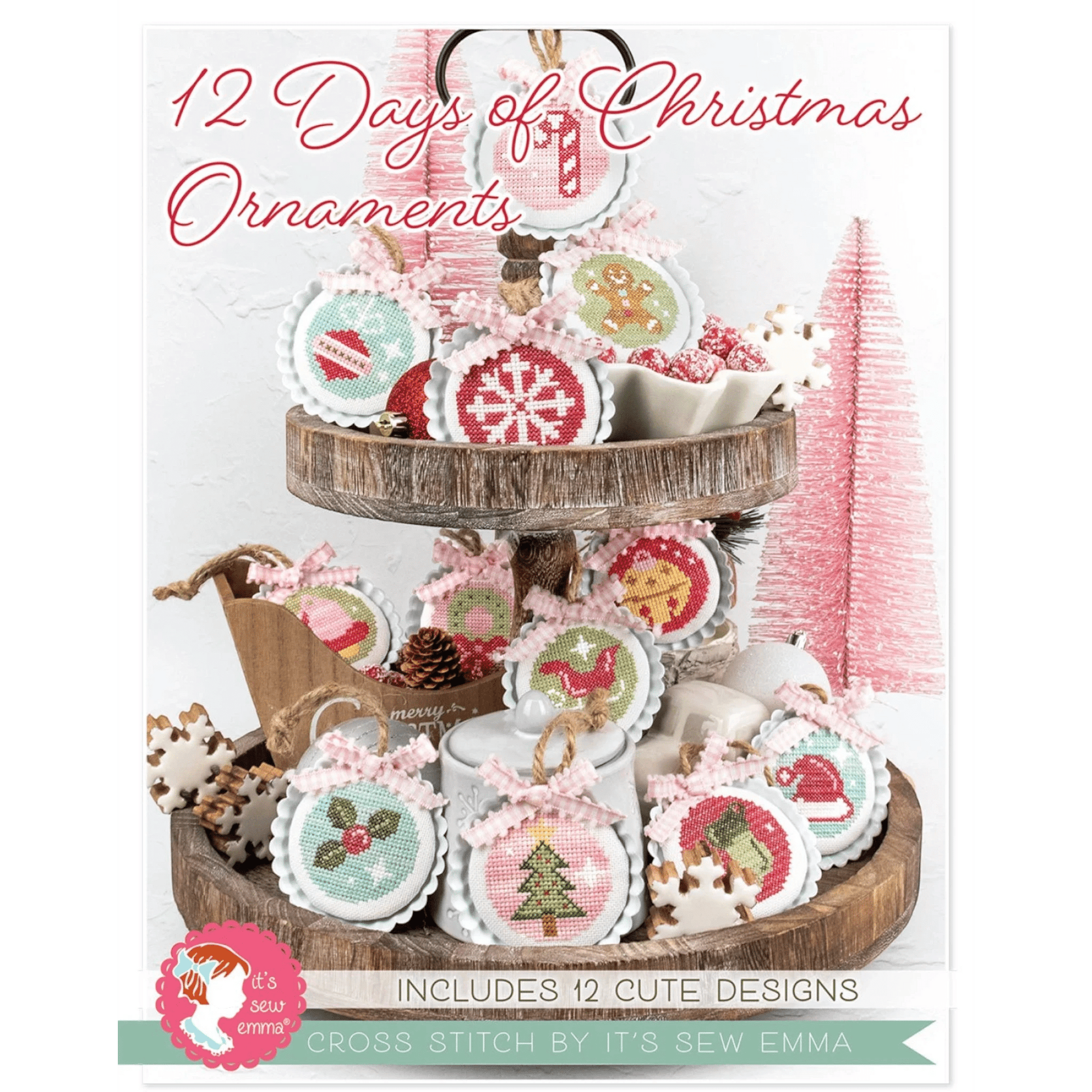 12 Days of Christmas Ornaments Cross Stitch Pattern - Everything Fabric