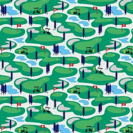 Lets Go Golfing - Golf Course Green sewing and quilting product