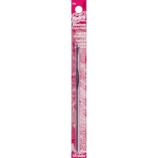 Susan Bates Crochet Hook Size G6 - 4.0 mm Silvalume for crochet and yarn projects
