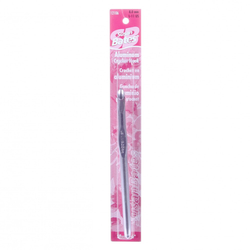 Susan Bates - Crochet Hook Size L11 (8 mm)Silvalume for crochet and yarn projects