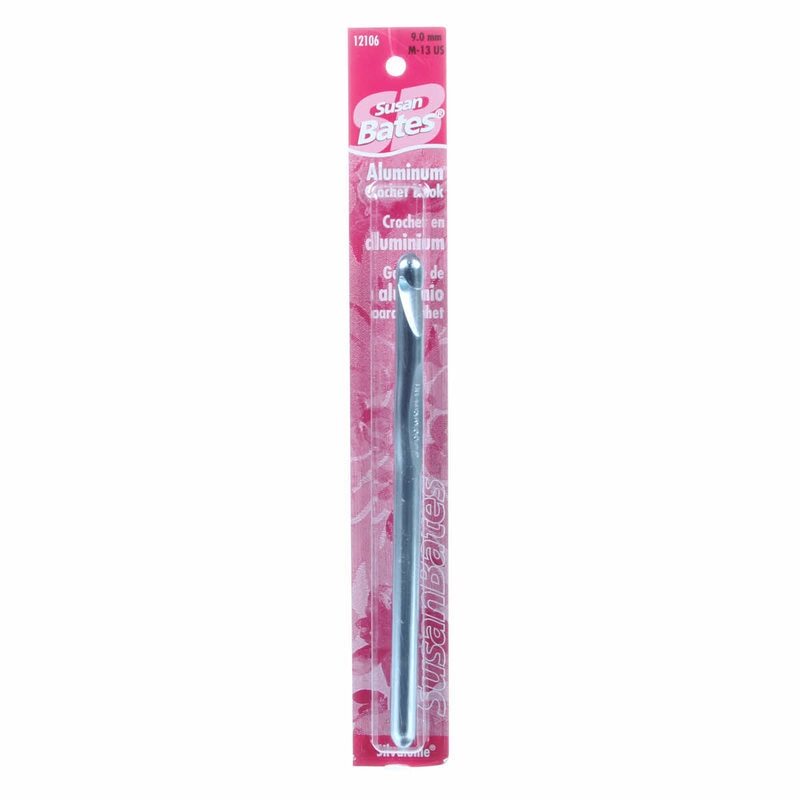 Susan Bates - Crochet Hook Size M13 - 9 mm - Silvalume for crochet and yarn projects