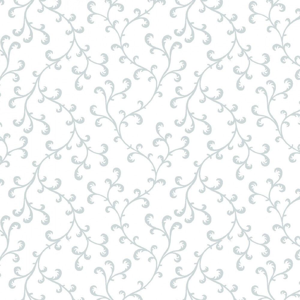 Quilters Flour V - White on White Vines with Curls sewing and quilting product