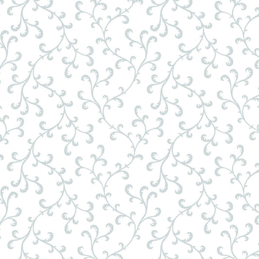Quilters Flour V - White on White Vines with Curls sewing and quilting product