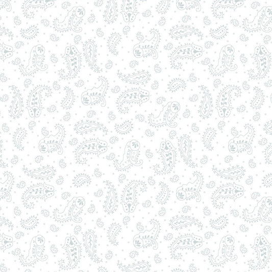 Quilters Flour V - White on White Delicate Paisley sewing and quilting product
