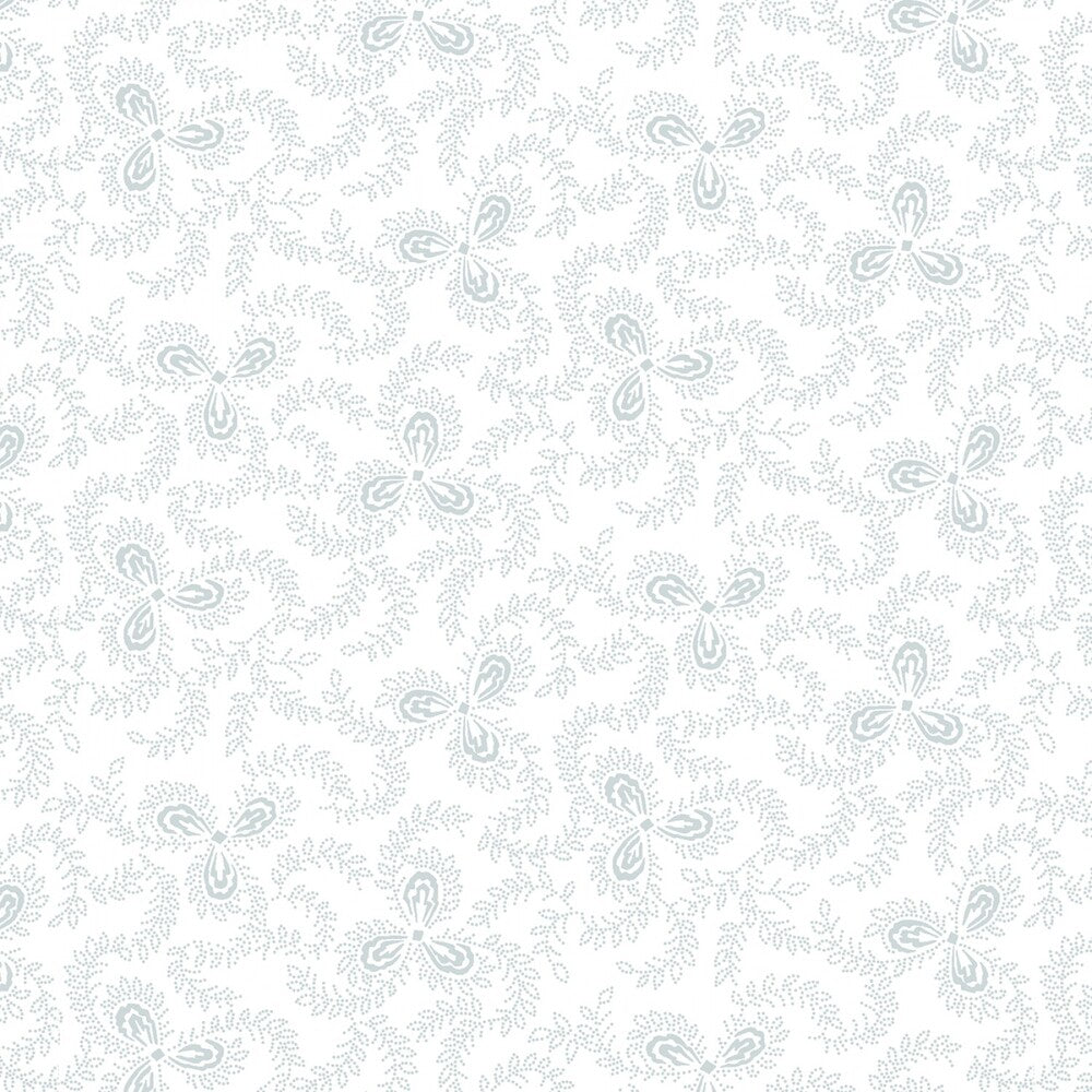 Quilters Flour V - White on White Vines with Three Petal Flowers sewing and quilting product