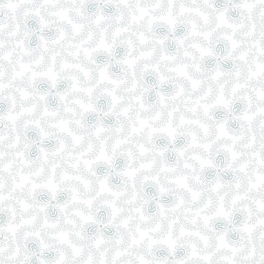 Quilters Flour V - White on White Vines with Three Petal Flowers sewing and quilting product