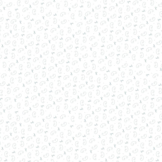 Quilters Flour V - White on White Delicate Curls sewing and quilting product