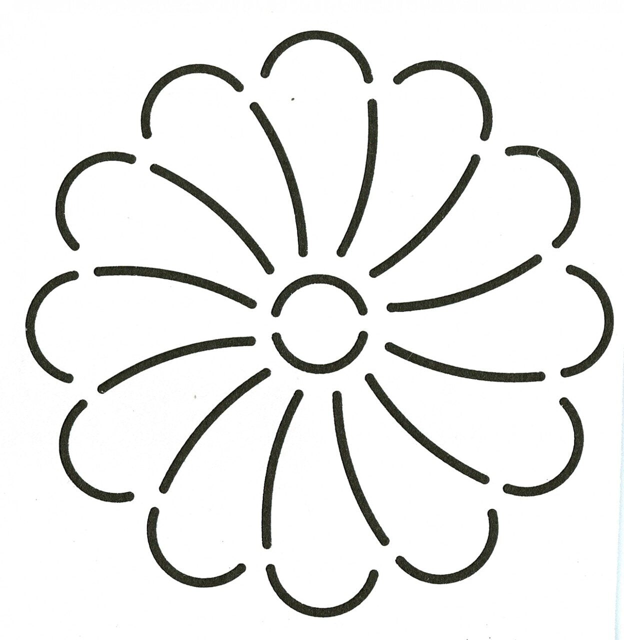 Quilt Stencil Mini Floral Block for precise cutting, marking and patchwork