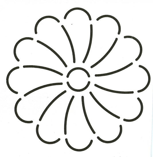 Quilt Stencil Mini Floral Block for precise cutting, marking and patchwork