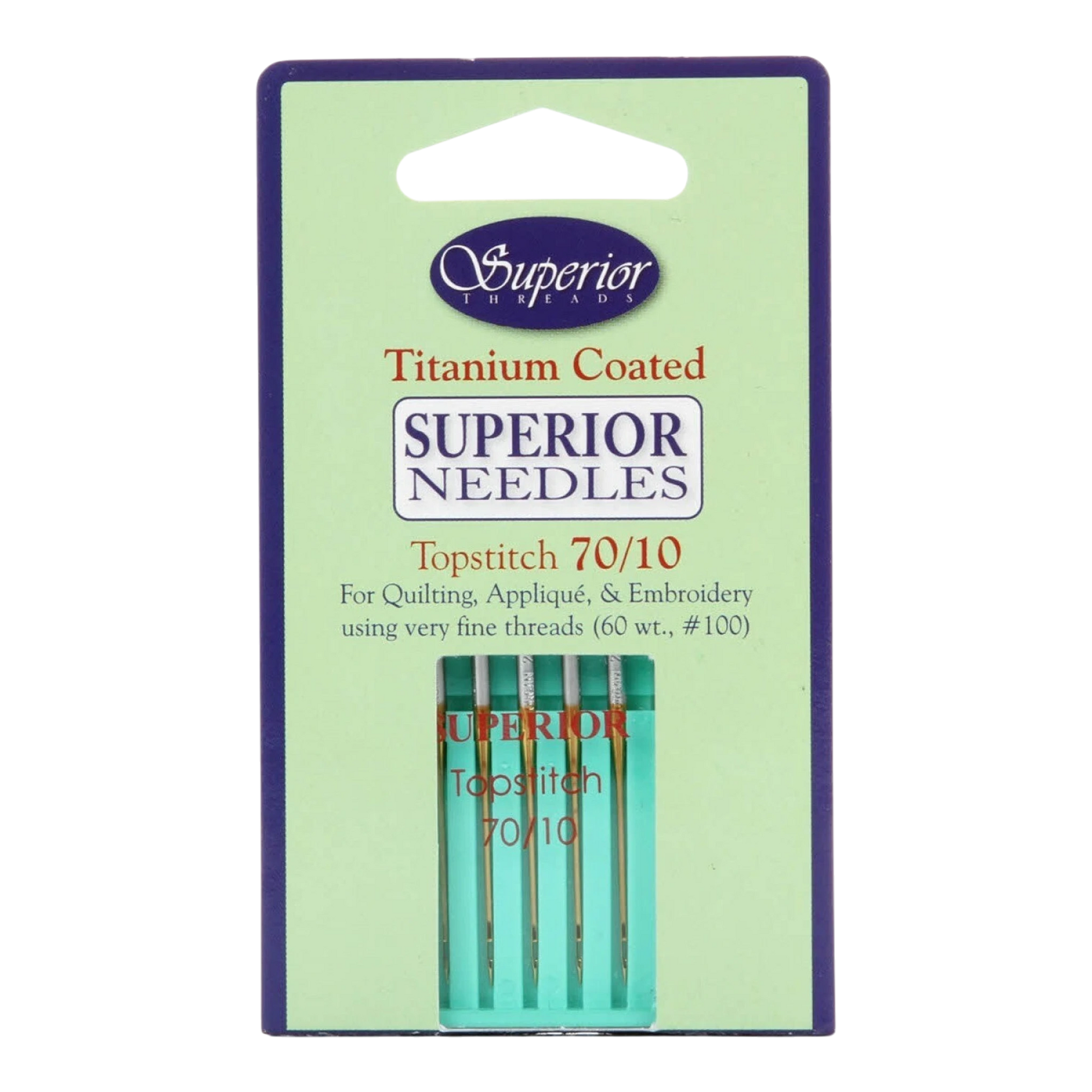 Superior Topstitch Machine Needle Size 70/10 5ct , quilting and needlework