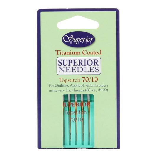 Superior Topstitch Machine Needle Size 70/10 5ct , quilting and needlework
