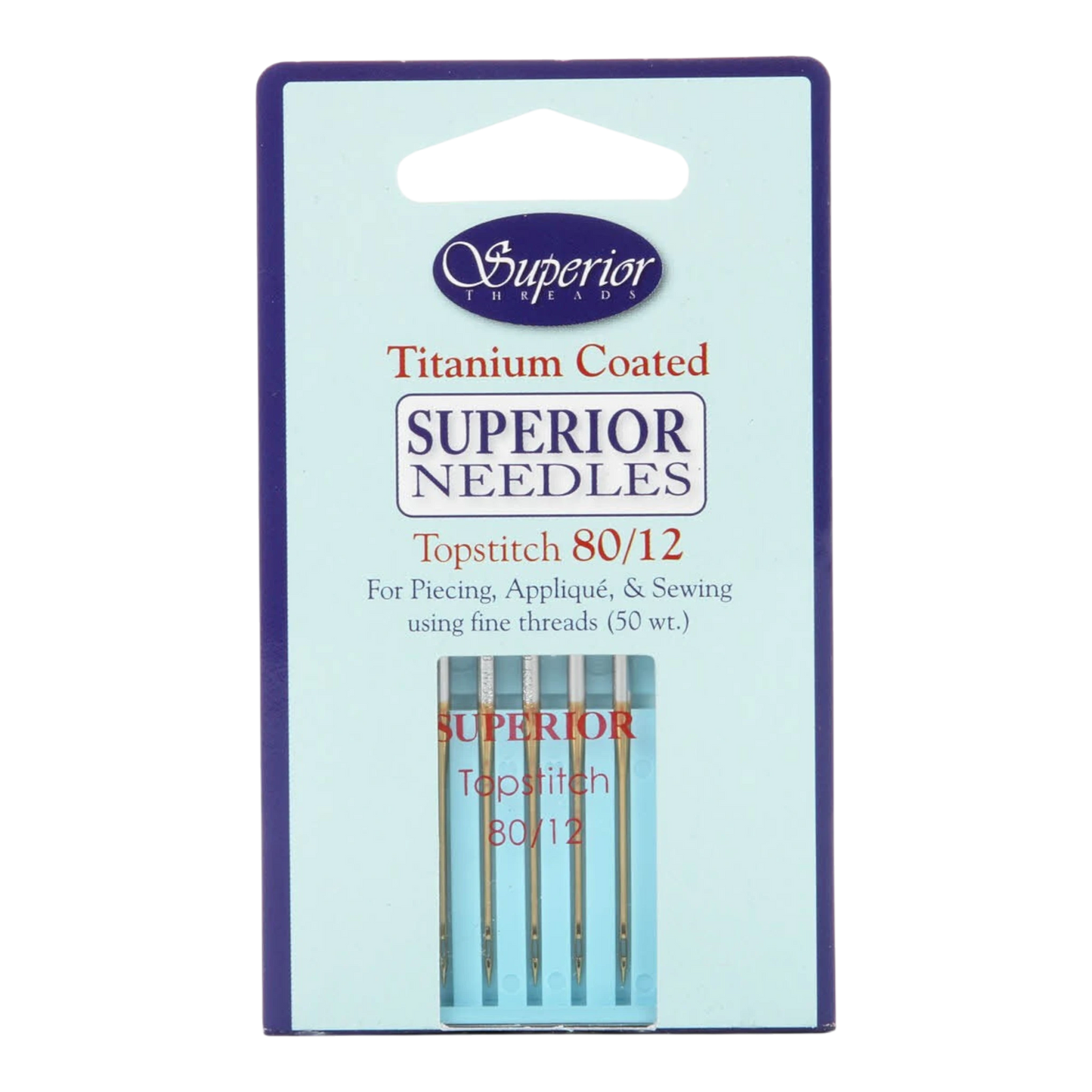 Superior Topstitch Machine Needle Size 80/12 5ct , quilting and needlework