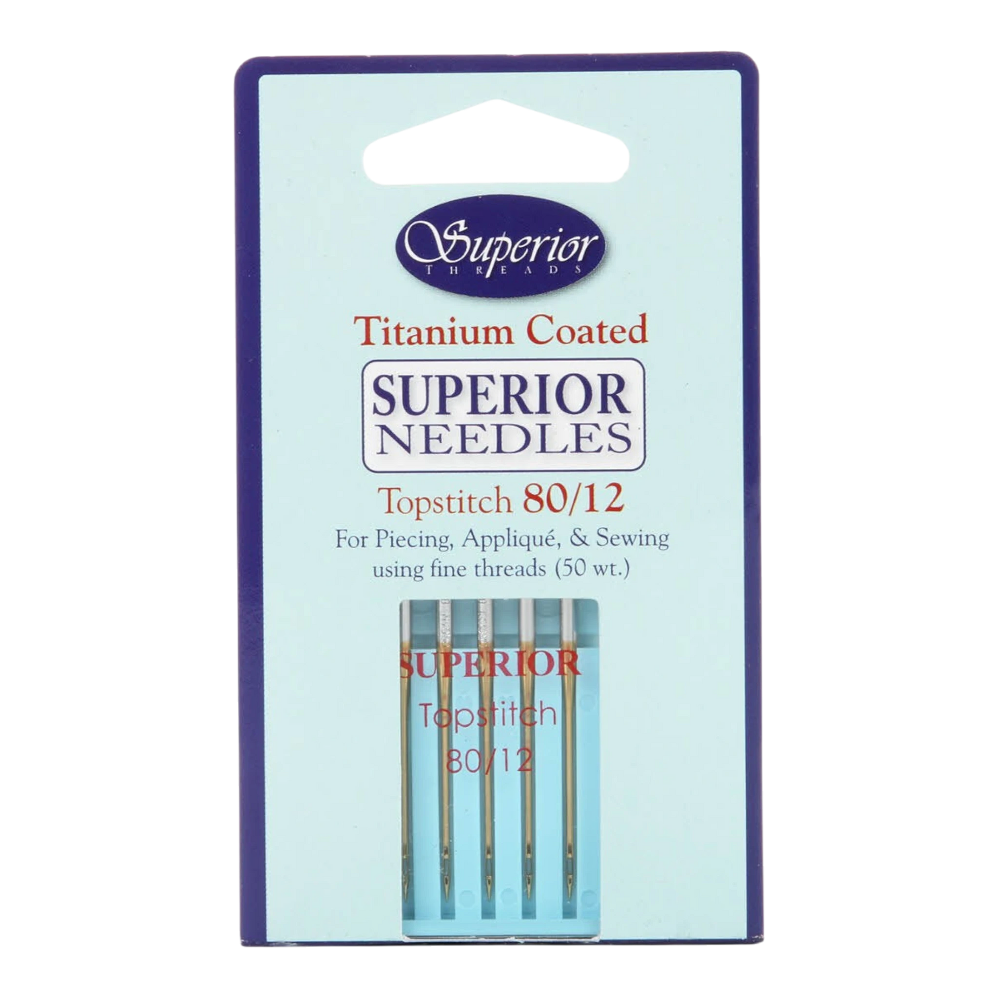 Superior Topstitch Machine Needle Size 80/12 5ct , quilting and needlework