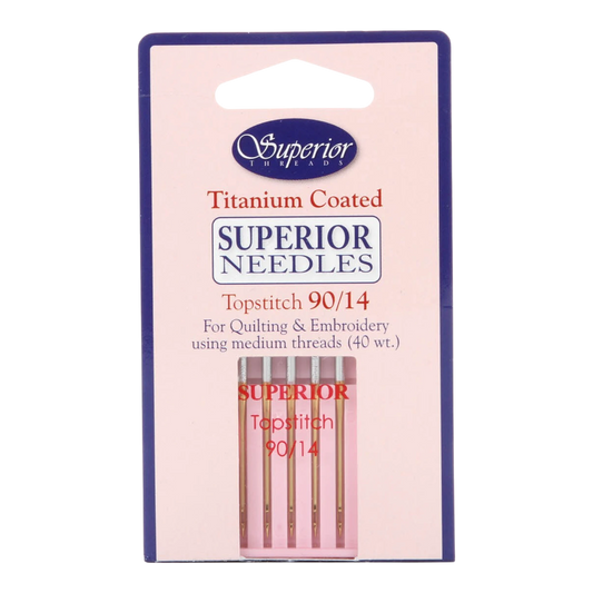 Superior Topstitch Machine Needle Size 90/14 5ct , quilting and needlework