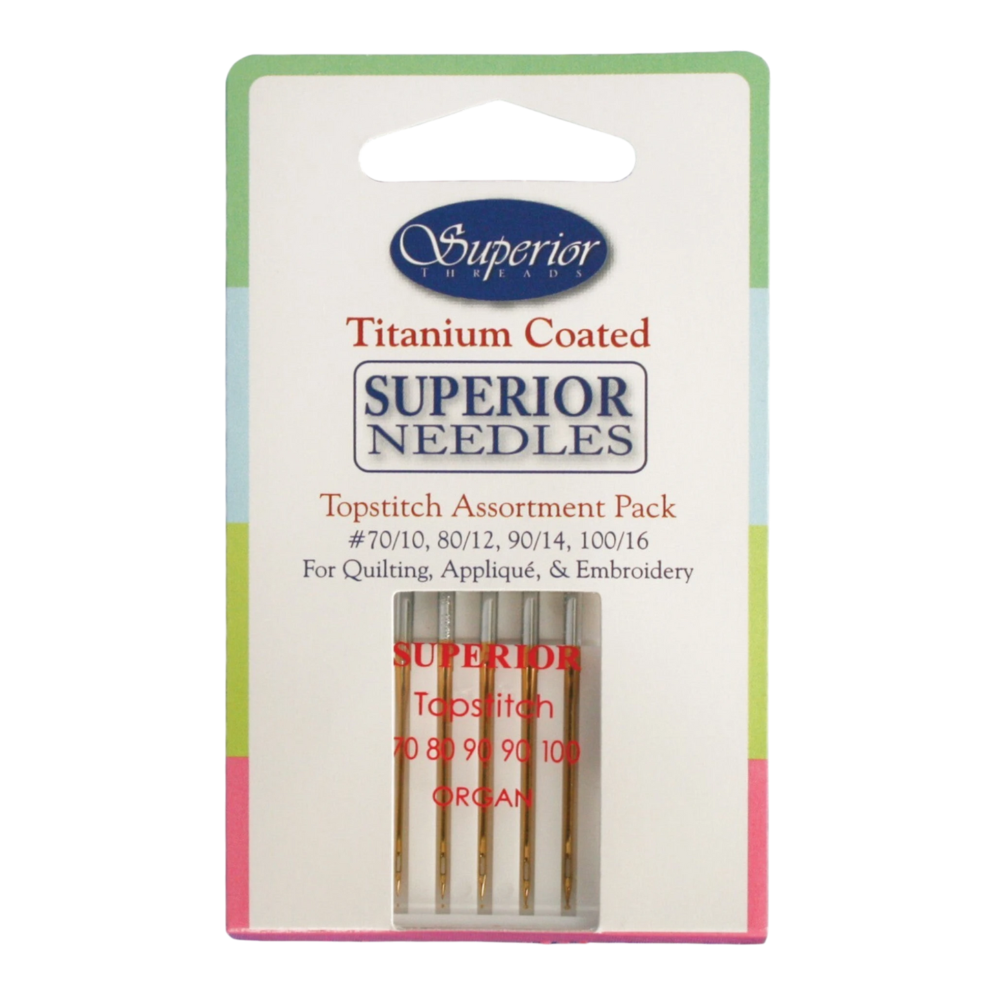Superior Topstitch Machine Needle Assortment Pack 5ct , quilting and needlework