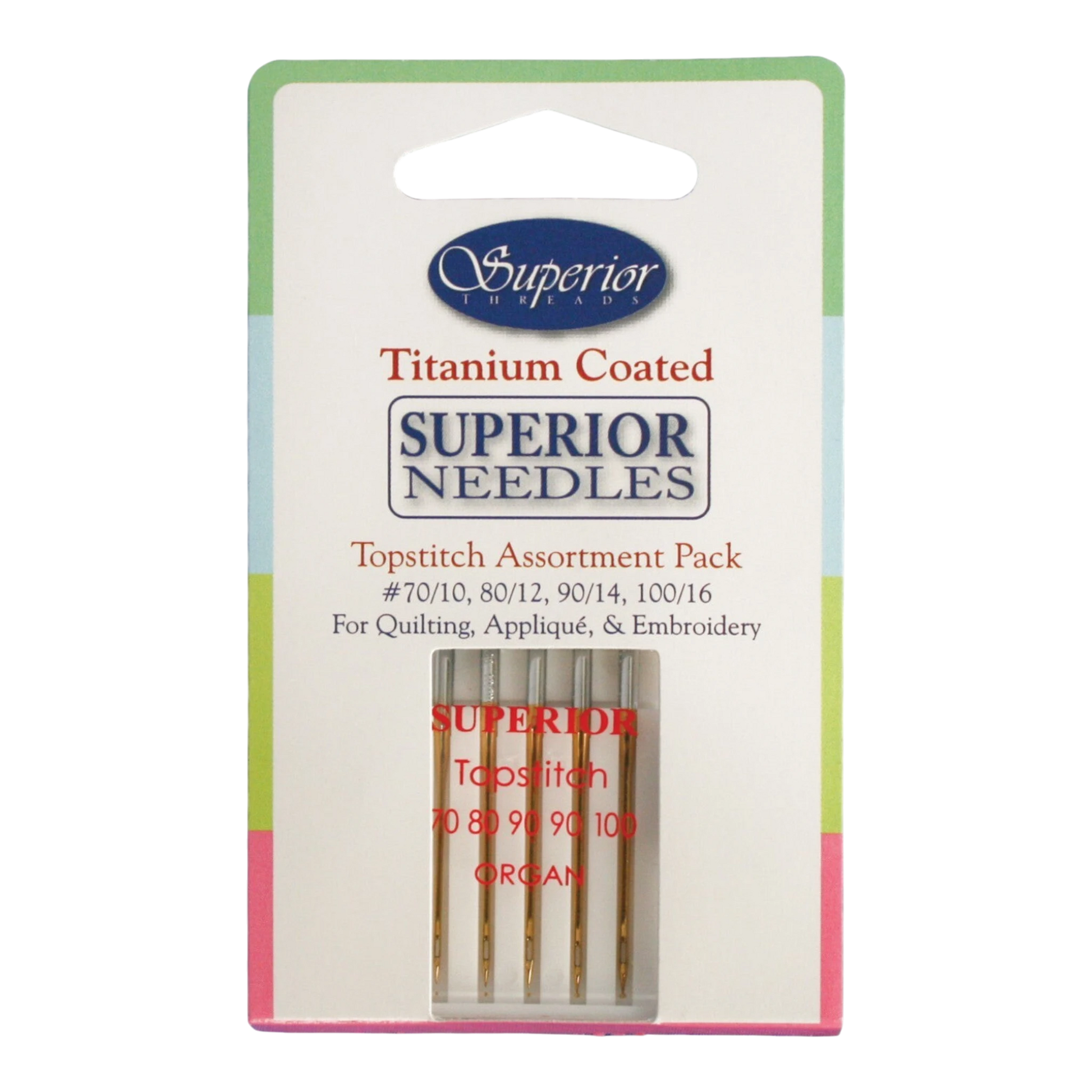 Superior Topstitch Machine Needle Assortment Pack 5ct , quilting and needlework