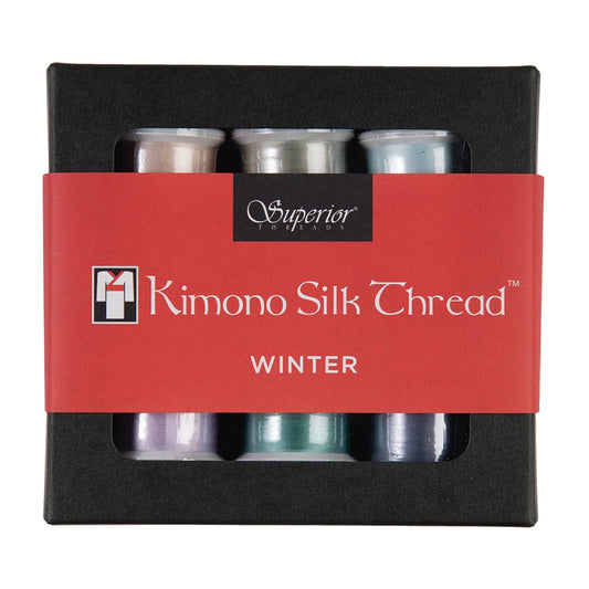 Superior Threads Kimono Silk Thread Set - Winter Collection (6 Spools, 100 wt)