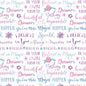 Dreamers - Multi White Dreamers Words sewing and quilting product