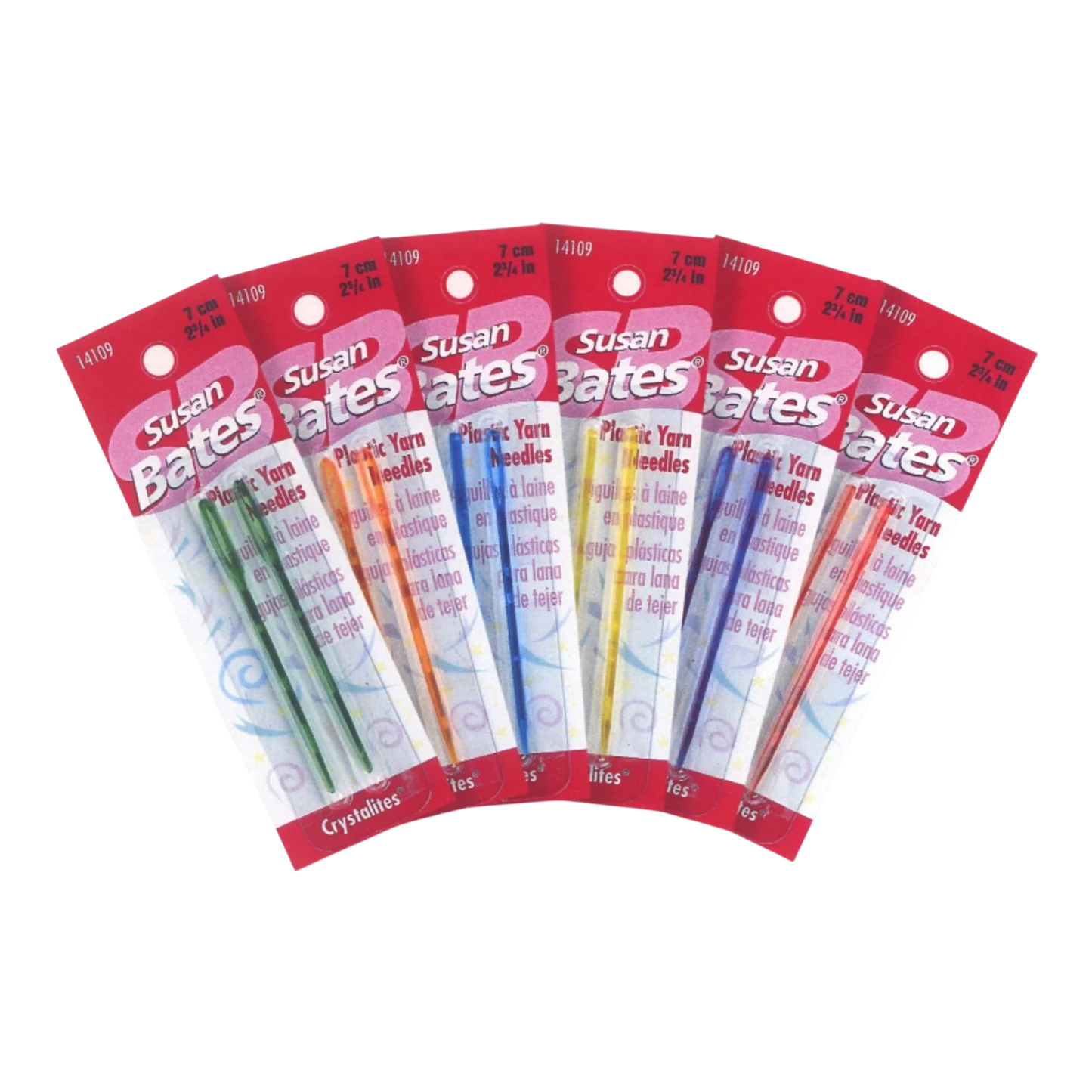 Susan Bates Crystalites Yarn Needle 70 mm , quilting and needlework