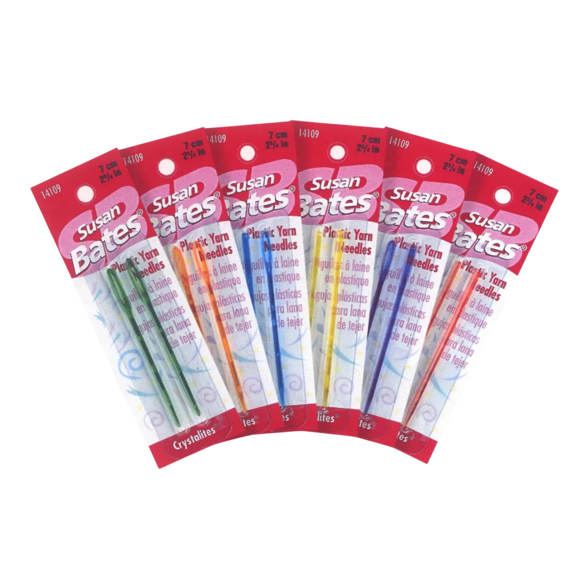 Susan Bates Crystalites Yarn Needle 70 mm , quilting and needlework