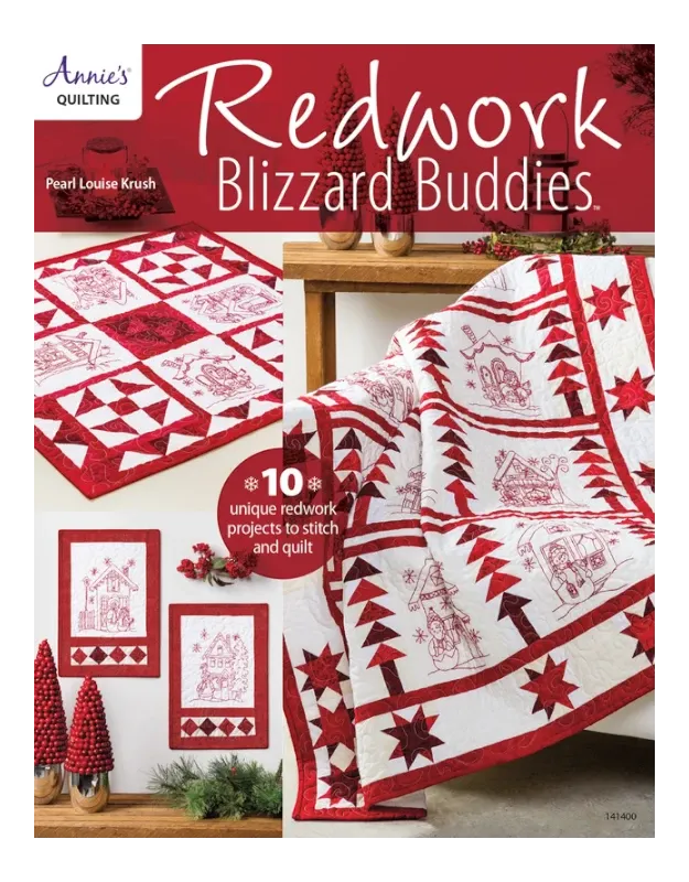 Redwork Blizzard Buddies Book , quilting and craft projects