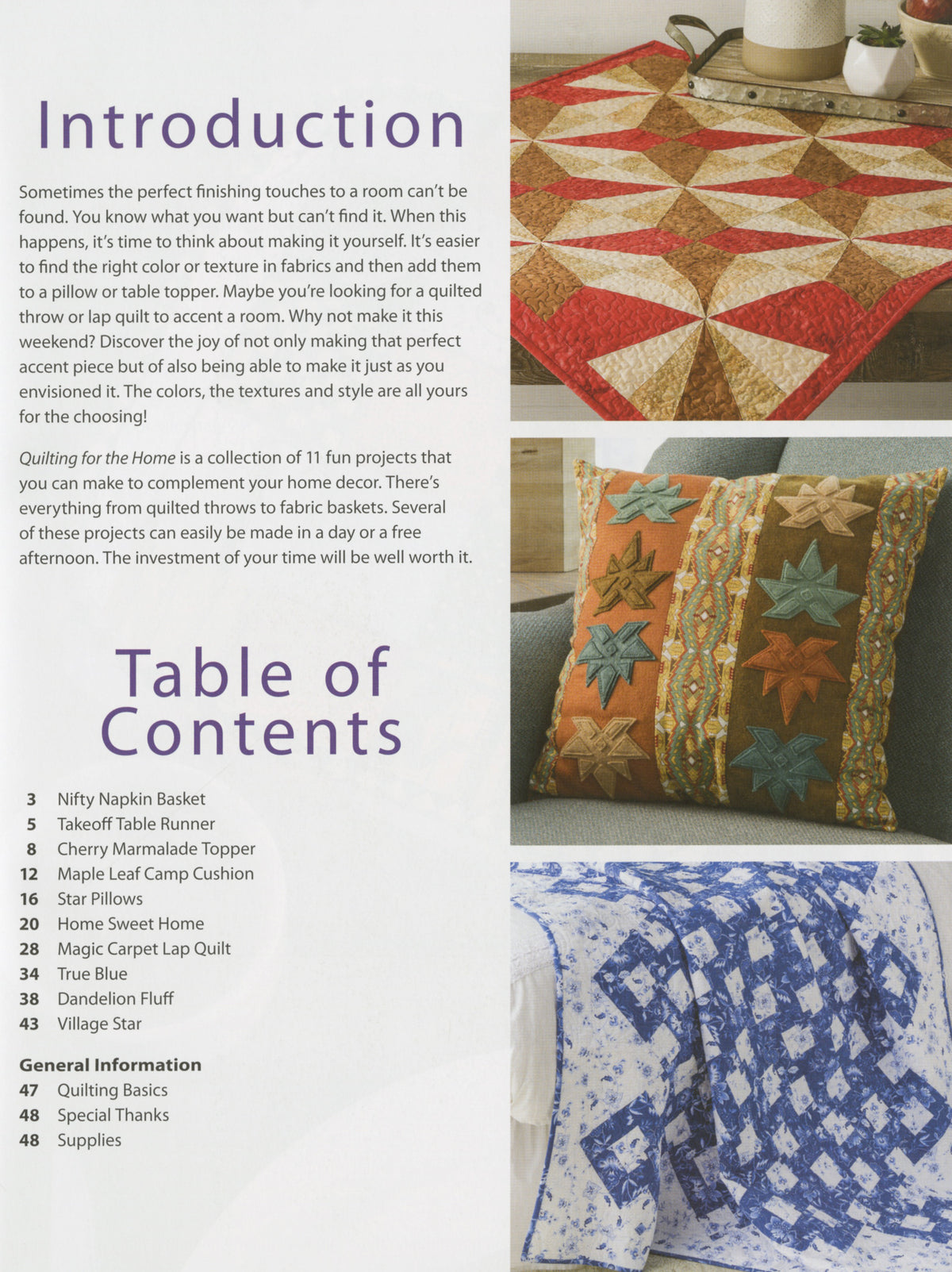 Quilting for the Home Book – book preview 1