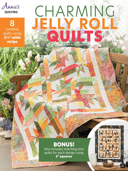 Charming Jelly Roll Quilts Book for patchwork, quilting and sewing