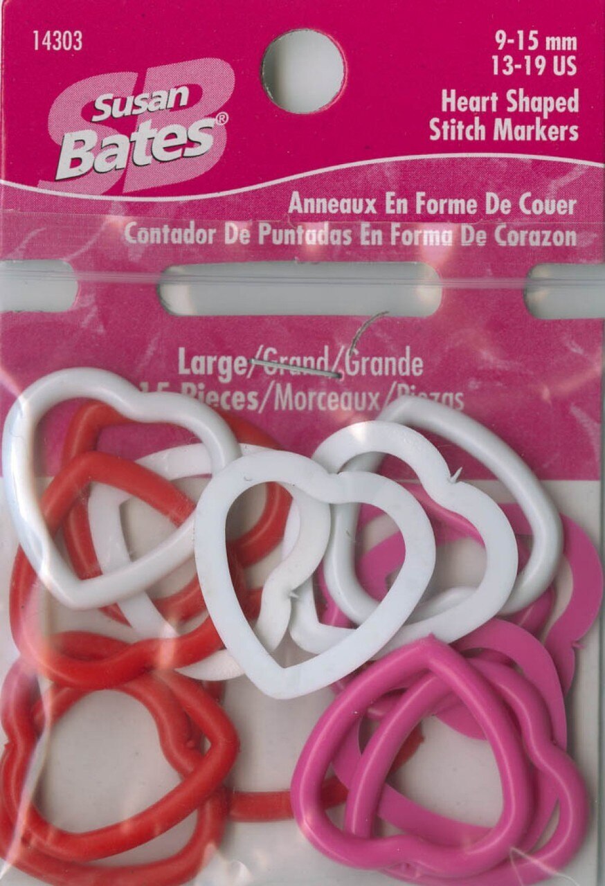 Susan Bates - Stitch Markers Medium - 18pc , sewing and fabric marking