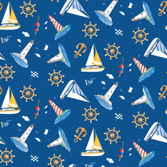Sail Away - Royal Lighthouses & Sailboats sewing and quilting product