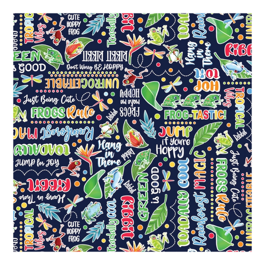 Frog-Tastic Words Navy Glows in the Dark