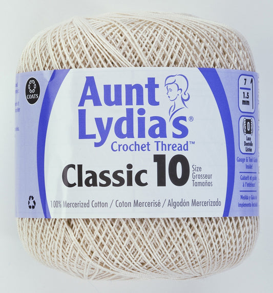 Aunt Lydias Crochet Thread - Ecru , piecing and stitching