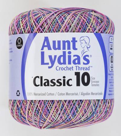 Aunt Lydias Crochet Thread - Variegated Pastels , piecing and stitching