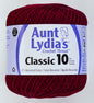 Aunt Lydias Crochet Thread - Burgundy , piecing and stitching
