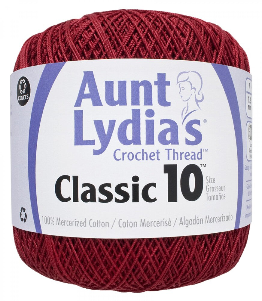Aunt Lydias Crochet Thread - VICTORY RED
