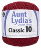 Aunt Lydias Crochet Thread - VICTORY RED , piecing and stitching